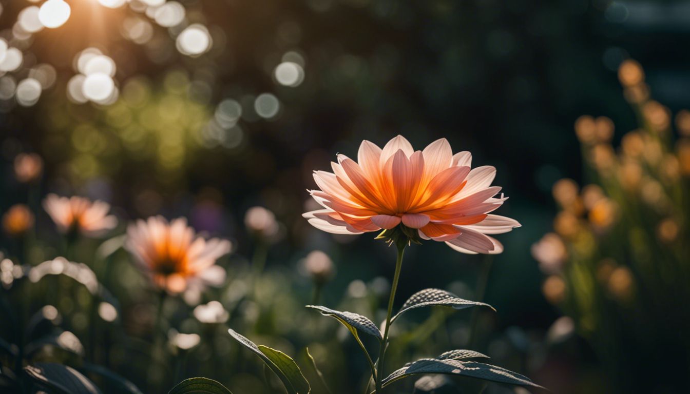 Blooming flower in a peaceful garden, captured with precision and clarity.