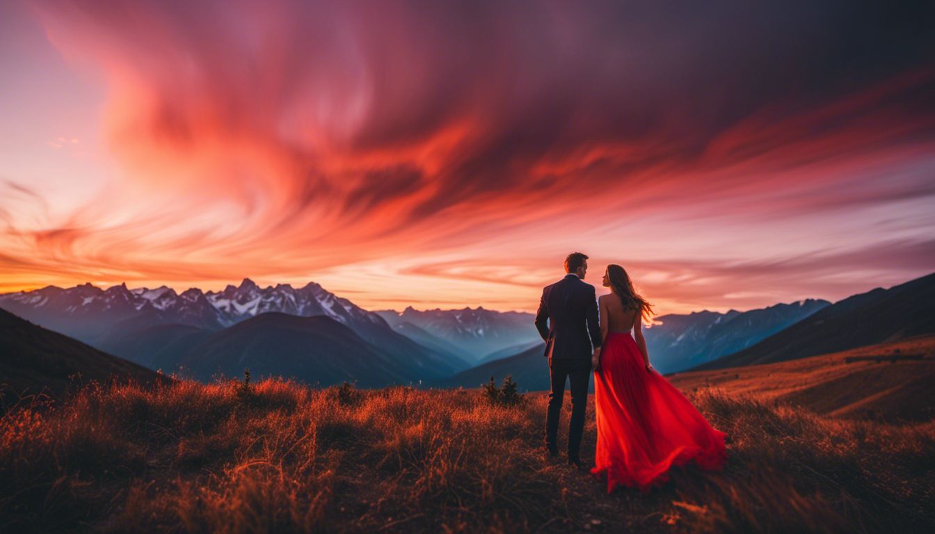 A vibrant sunset symbolizes the eternal connection of twin flames.