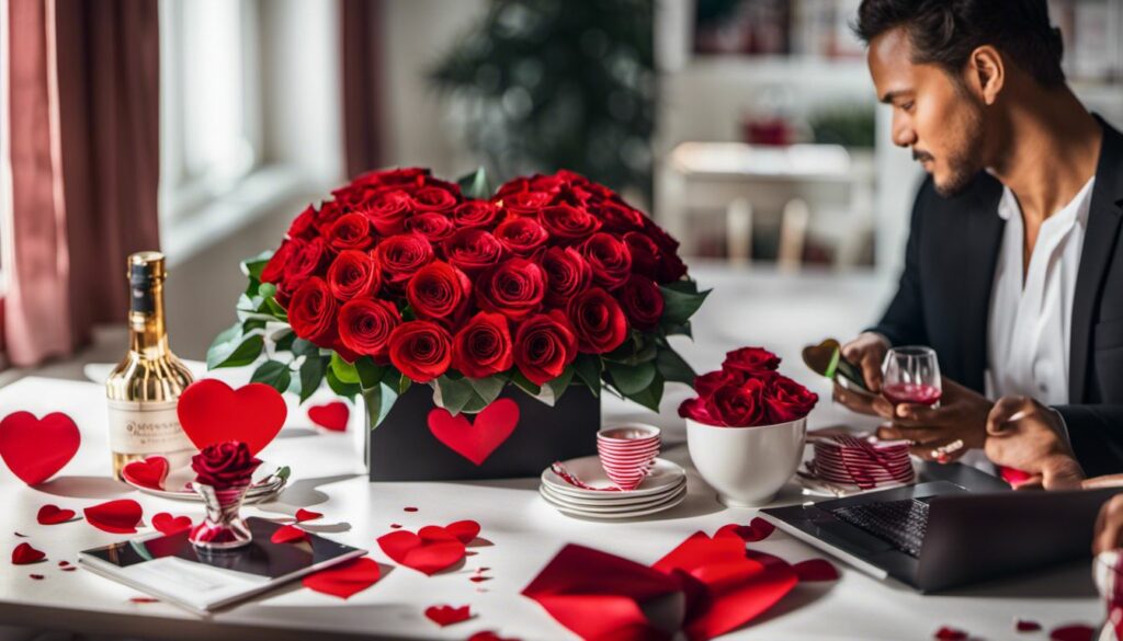 a-heart-shaped-bouquet-of-red-roses-surrounded-by-valentine-2